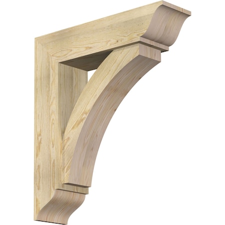 Thorton Traditional Rough Sawn Bracket W/ Offset Brace, Douglas Fir, 8W X 30D X 34H